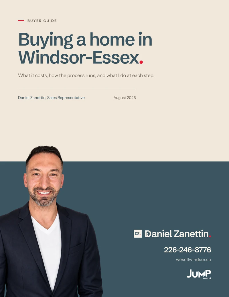 Cover of Daniel’s Buying a Home in Windsor-Essex guide